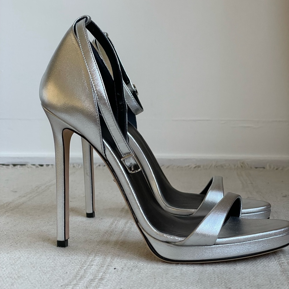 Versace Leather heeled sandals